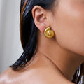 Dazan New 18k Gold Plated Unique Hypoallergenic Stainless Steel Vintage Clear Zircon Pearl Snail Shell Earrings Fall Jewelry