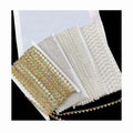 Diy Textile Decorative Acrylic Chain Lace Sewing Costume Dress Hat Embellishment Small Pearl Rhinestones Ribbon Beaded Lace Trim