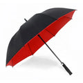Hot Sale Multi Color Black Red Large Golf Umbrella Double Layer Straight Advertising Windproof Golf Umbrella Windproof