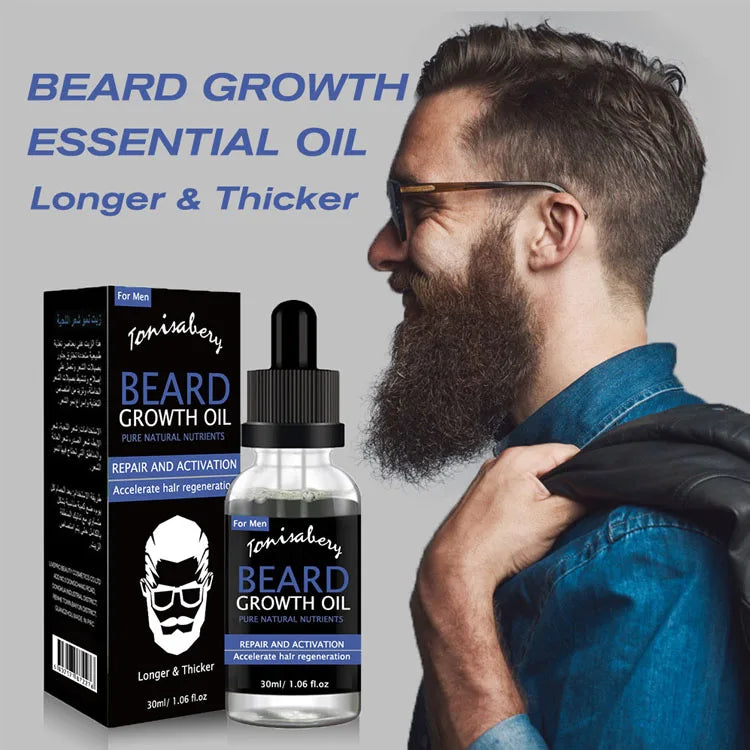 Natural Organic Beard Growth Oil for Men Care Growth Beard Oil for Hair Growth Promote Mens Beard Oil