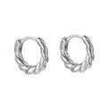 Simple Rope Earrings 925 Sterling Silver Twisted Minimalist Vintage Hoops Trendy Fine Jewelry for Women Girls for Weddings
