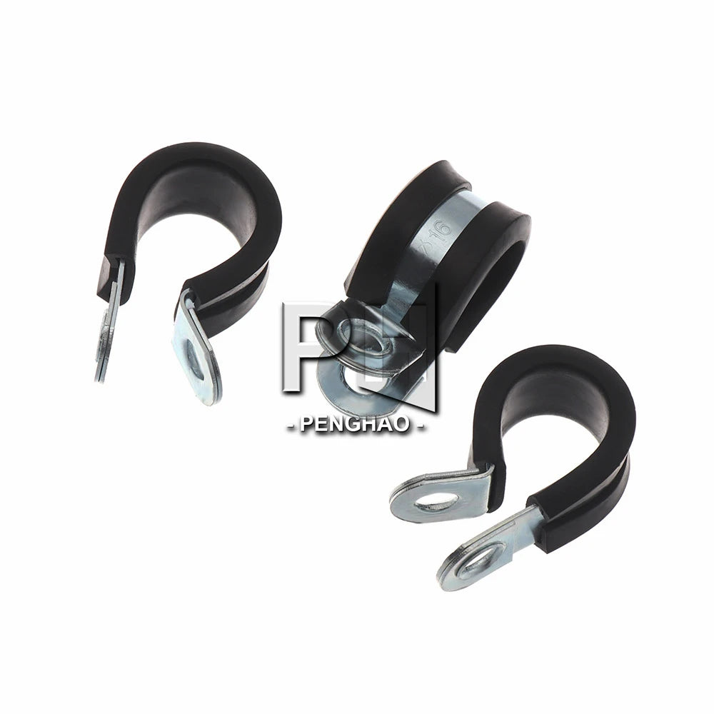 Hose Clamp Rubber Lined P Clips Pipe Mounting Fix Fasteners Hardware Electrical Fittings Cable Fasteners