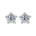 SPJ Luxury Silver Jewelry Women's Classic D Color Moissanite Diamond Stud Earrings Wholesale Fine Jewelry