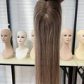 Russian Virgin Human Hair 3*5 Silk Base Balayage Color Mono Toupee 14 inch 16 inch In The Stock Toppers For White Women