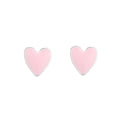 Wholesale 925 Sterling Silver pink Heart Stud Earrings for Women  Trend Personality Lady Fashion Jewelry