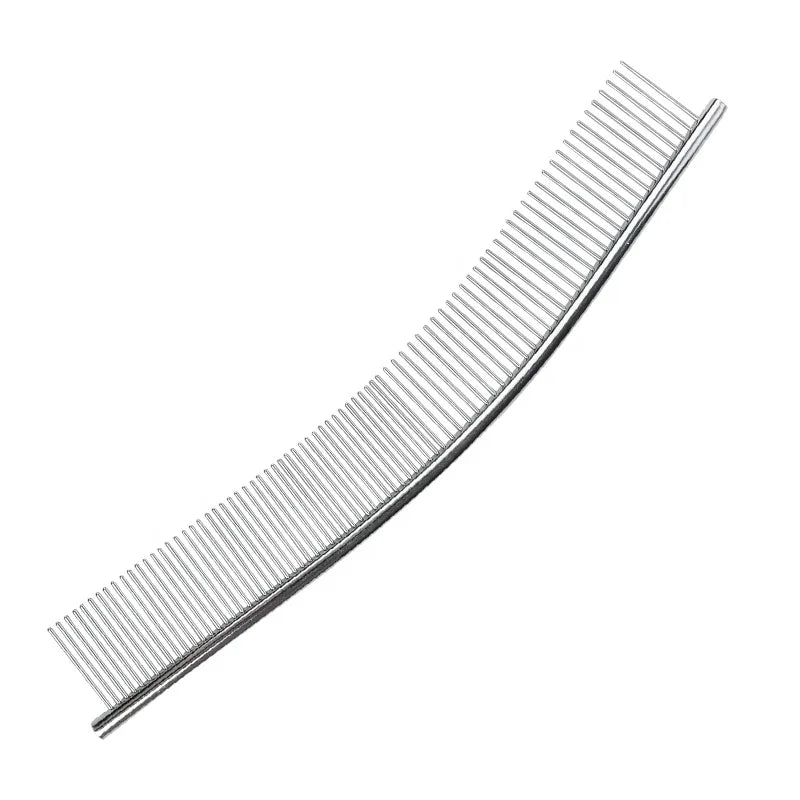 Factory Wholesale Custom Logo Large Metal Cat Hair Comb Stainless Steel Dog Pet Grooming Comb