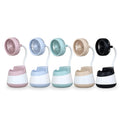 Mini Desktop Fan Pen Holder USB Rechargeable Pens Bracket Phone Stand Supports 360 Degree Manual Flip