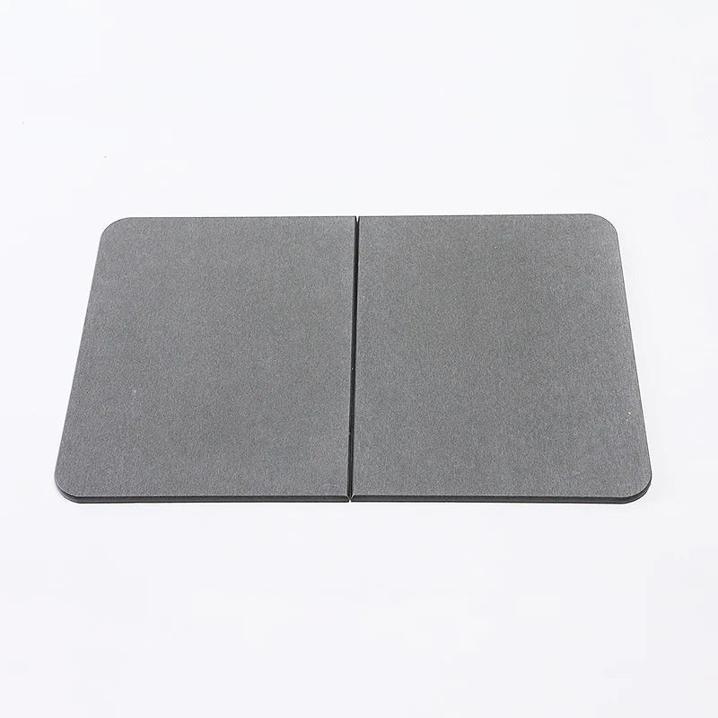 Foldable Tub Non Slip Diatomaceous Earth Bath Mat Quick Dry Shower Stone Mat for Bathroom Kitchen