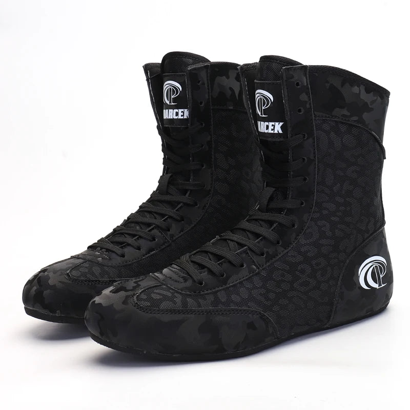 Professional Fitness Bodybuilding Gym Leather Boxing Shoes for Men-Winter/Spring/Summer/Autumn Use