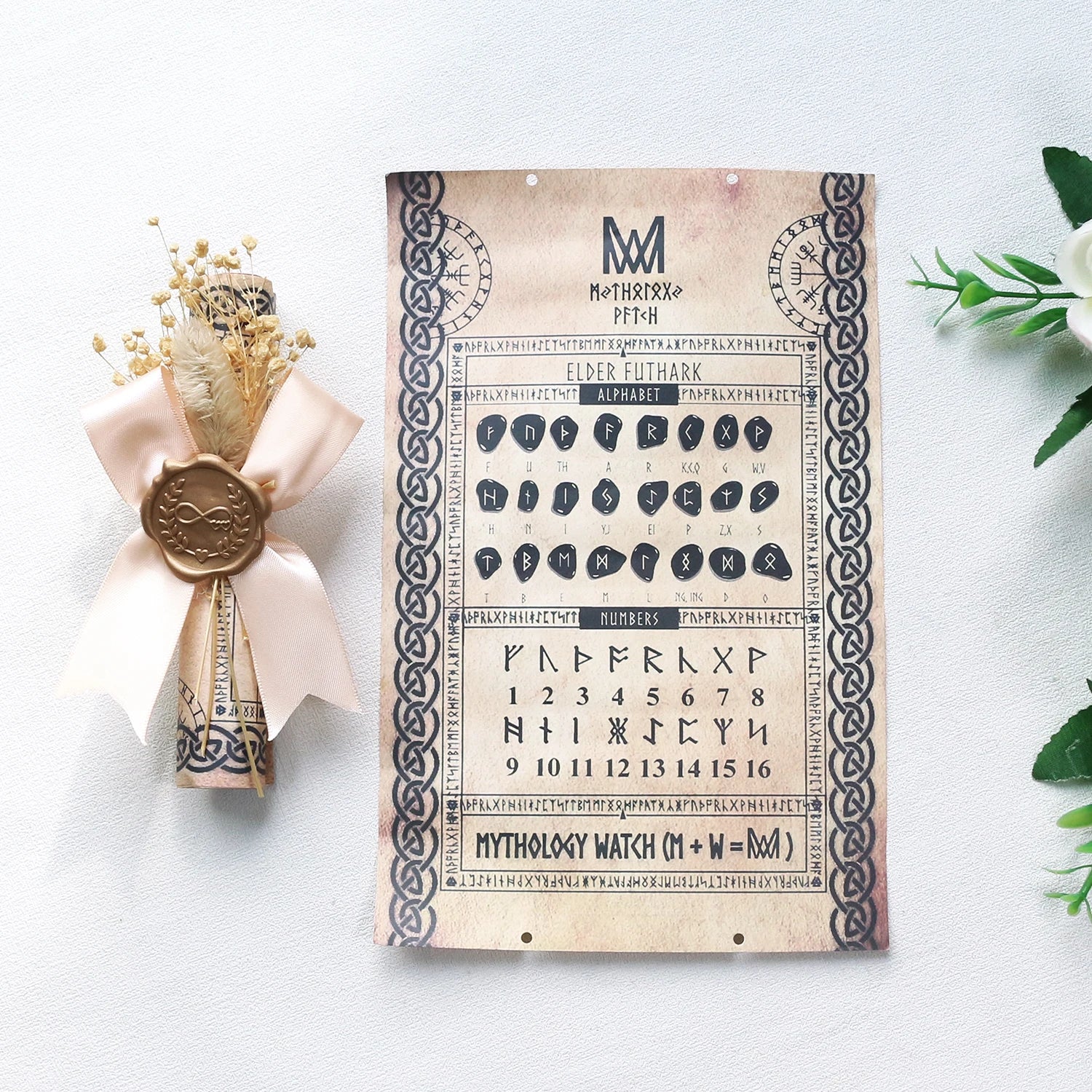 Antique Vintage Custom Diy Letter Scroll Invitations with Wax Seal and Dried Flower for Wedding Party Event