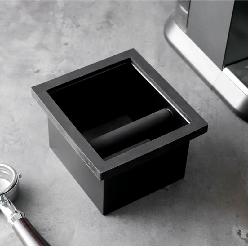 Eco-Friendly Coffee Knock Box Recessed Bottomless Rubber for Bar Coffee Grounds Barrel or Bucket