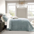 Factory Spot Supply Durable Pure Solid Decorative Three-pieces Lightweight Soft Bedspread Quilt Set