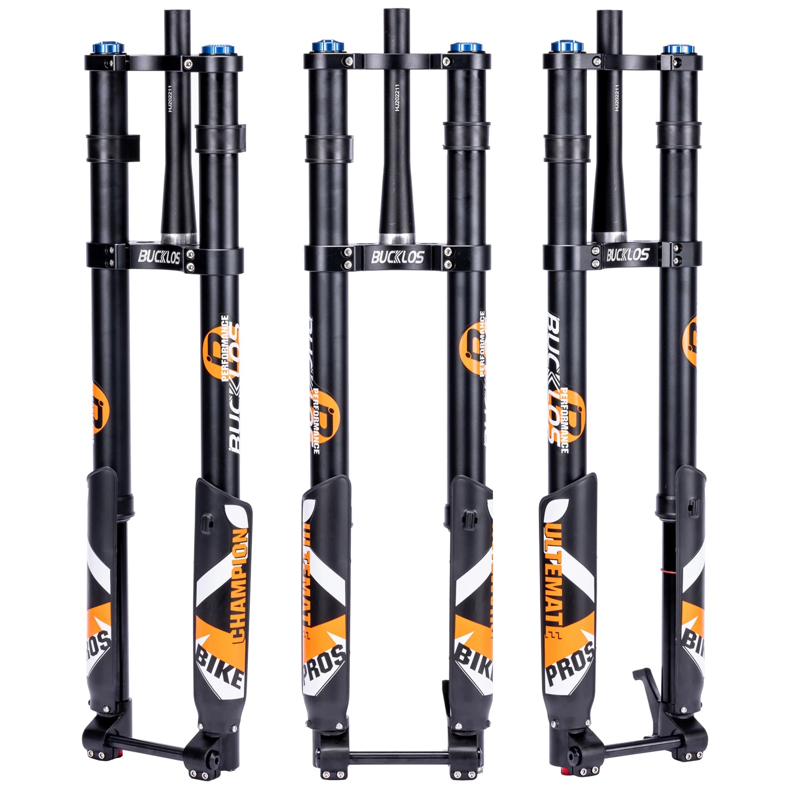 BUCKLOS Horquilla Mtb 29 Inch MTB Electric Downhill Inverted Fork Double Crown Inverted Fork  Aluminum Alloy Bicycle Fork
