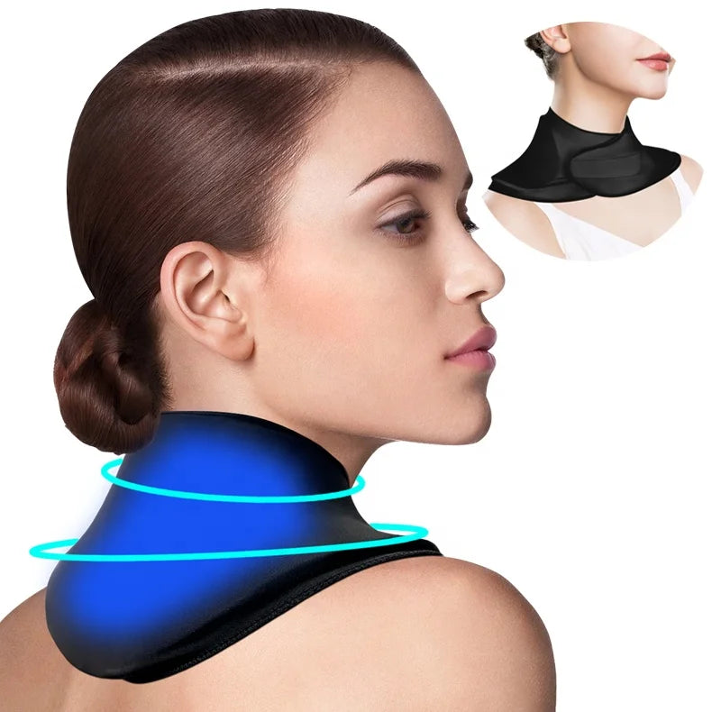 Black Ice Pack for Neck and Shoulders Cold Compress Therapy Wrap for Pain Relief From Injuries and Swelling