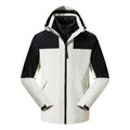 2023 Men's Plus Size Soft Shell Waterproof Reversible Breathable Hooded Down Filled Autumn Winter Windbreaker Warm Outdoor Parka