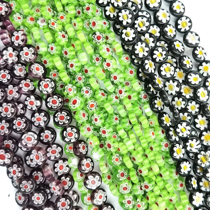 JC 6 /8/10/12 mm Nepal Beads Accessories for Jewelry Making Wholesale Multi New Fashion Flower Glass Beads