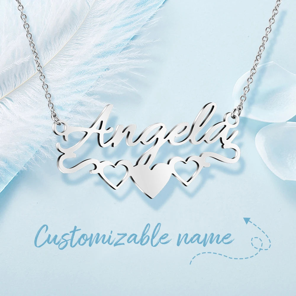 Best Selling Customized DIY Name Letter Pendant Necklace Personalized Stainless Steel Letter Necklace