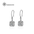 Rhodium Plated Jewelry Classic Moissanite 925 Sterling Silver Cluster Round Cut Studs Earringsfor Women Personalized Gifts