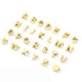 G2443 Wholesale Stainless Steel 14K Gold Plated DIY 26 English Alphabet Letter Initial Bead Fashion Jewelry Pendants & Charms