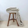 Flax Linen Bedding Quilt Cover Set Queen Stone Washed for Home Use