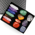 14pcs Chakra Stones Set Positive Energy Crystals Ornament Gifts for Women Chakra Meditation Yoga Reiki Healing Crystal Crafts