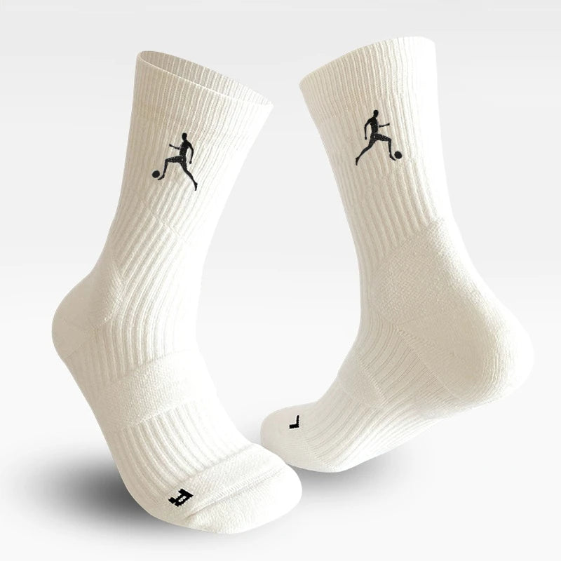 Factory Custom Grip Socks Mid Calf Anti slip Crew Socks for Running Jogging Training Football Basketball Soccer Socks
