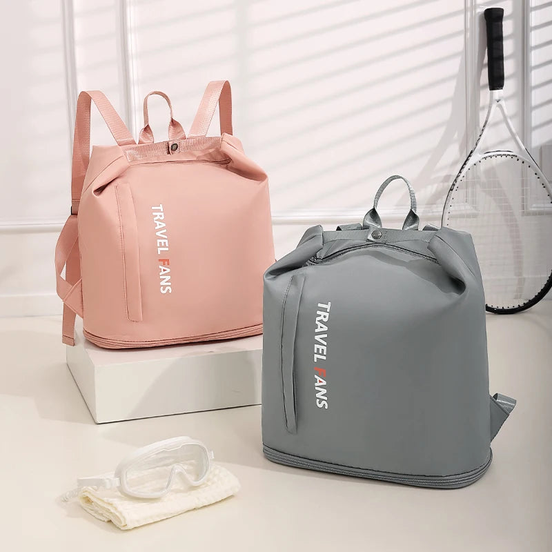Unisex Waterproof Gym Bag Ladies Fitness Swimming Backpack Dry Wet Separation Capacious Oxford Material Outdoor Sport Luggage