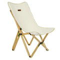 WOQI Foldable Wooden Camping Chair with Canvas Fabric Cover for Beach & Outdoor Garden Use