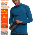 Bulk Spring Long Sleeves Sports Running T Shirts Gymwear Polyester Spandex 1/4 Quarter Zip Pullover Fitness T Shirts for Men