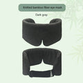 Wholesale Adjustable Strap Knitted Bamboo Fiber Eye Mask Women Men Napping Sleeping Travel Eyeshade