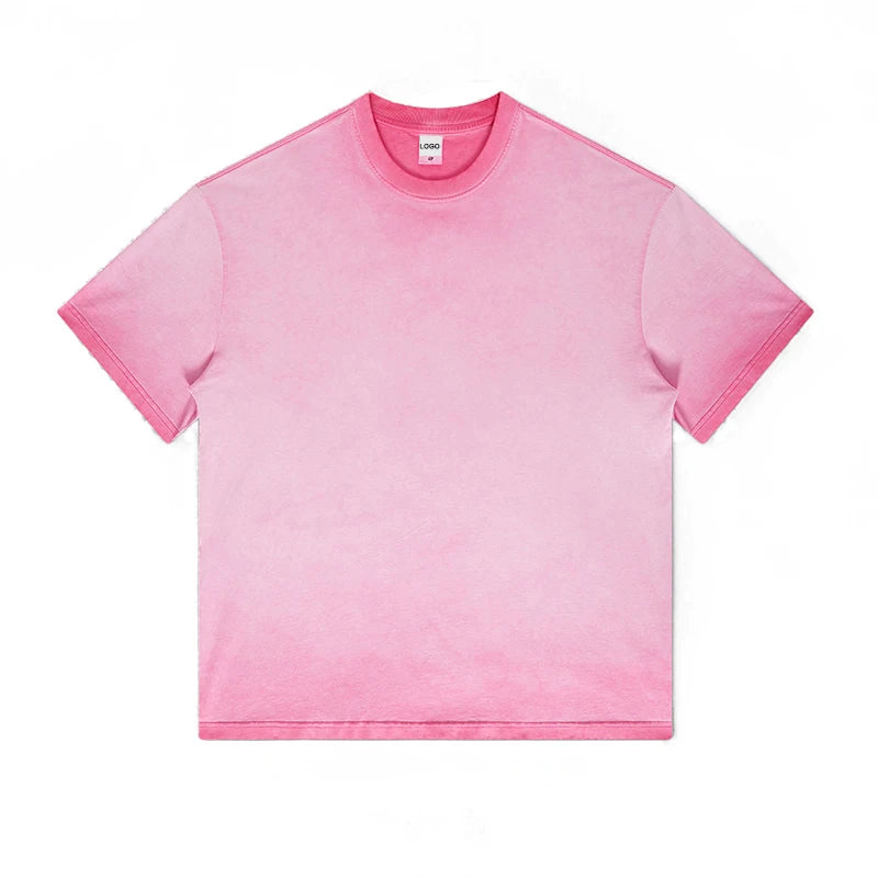 Unisex Heavy Cotton Oversize Faded Tee Custom LOGO Men Blank Heavyweight Crop Boxy Vintage Boxy Acid Wash Distressed T Shirt