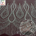 Bridal Lace Fabric Heavy Beaded Beads Net Laces 100% Polyester French Dress Beaded Sequined Embroidery Tulle Lace Fabric