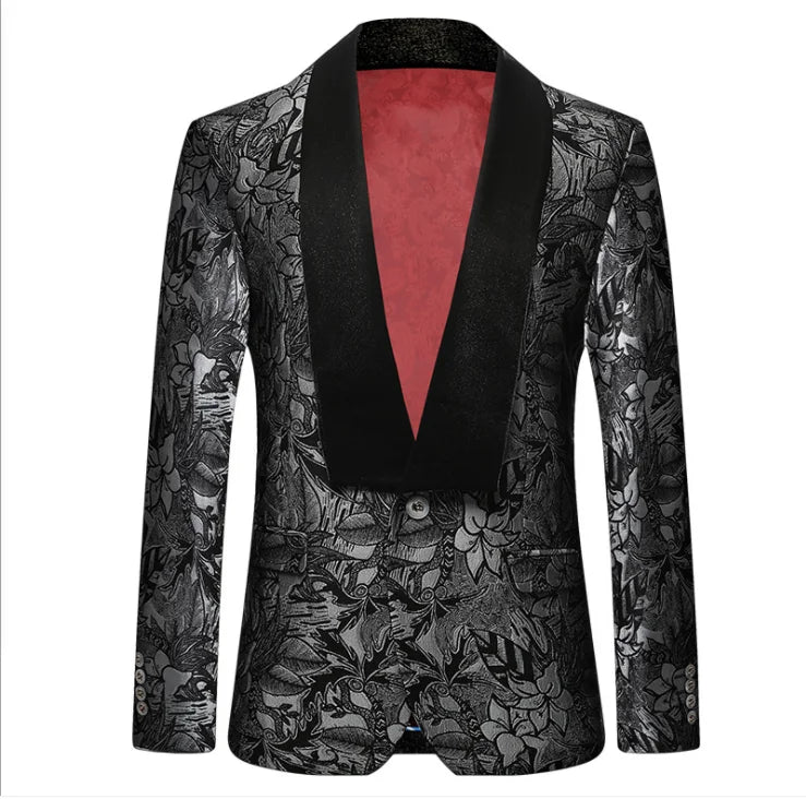 Men's Jacquard Suits Sheet Multicolor Bigger Sizes Stage Costumes Suits the Host Party Dresses Singer Performance Clothing