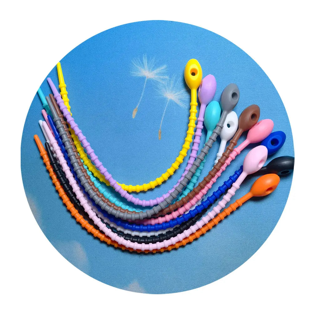 Reusable Adjustable Soft Silicone Cable Ties Binding Strap Bundle Tool Multi-function Headphone Wire Ties