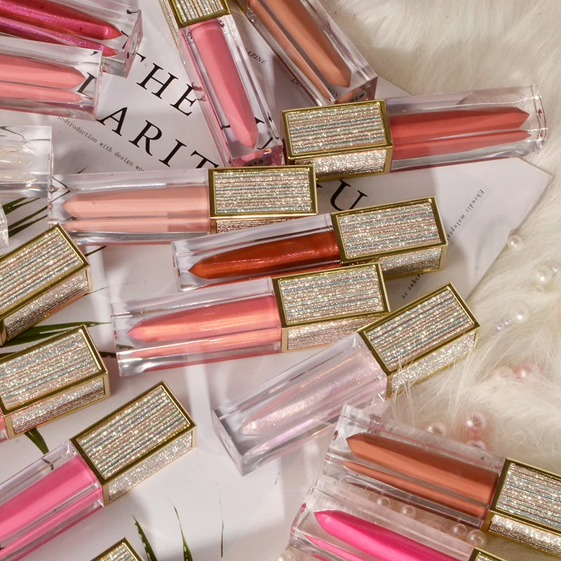 Luxury Clear Vegan Lipgloss Labels Custom Lip Gloss Private Logo Glossy Lipgloss