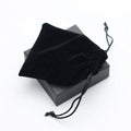 New Customization Black Gift Drawstring Jewelry Velvet Pouch Bags with logo