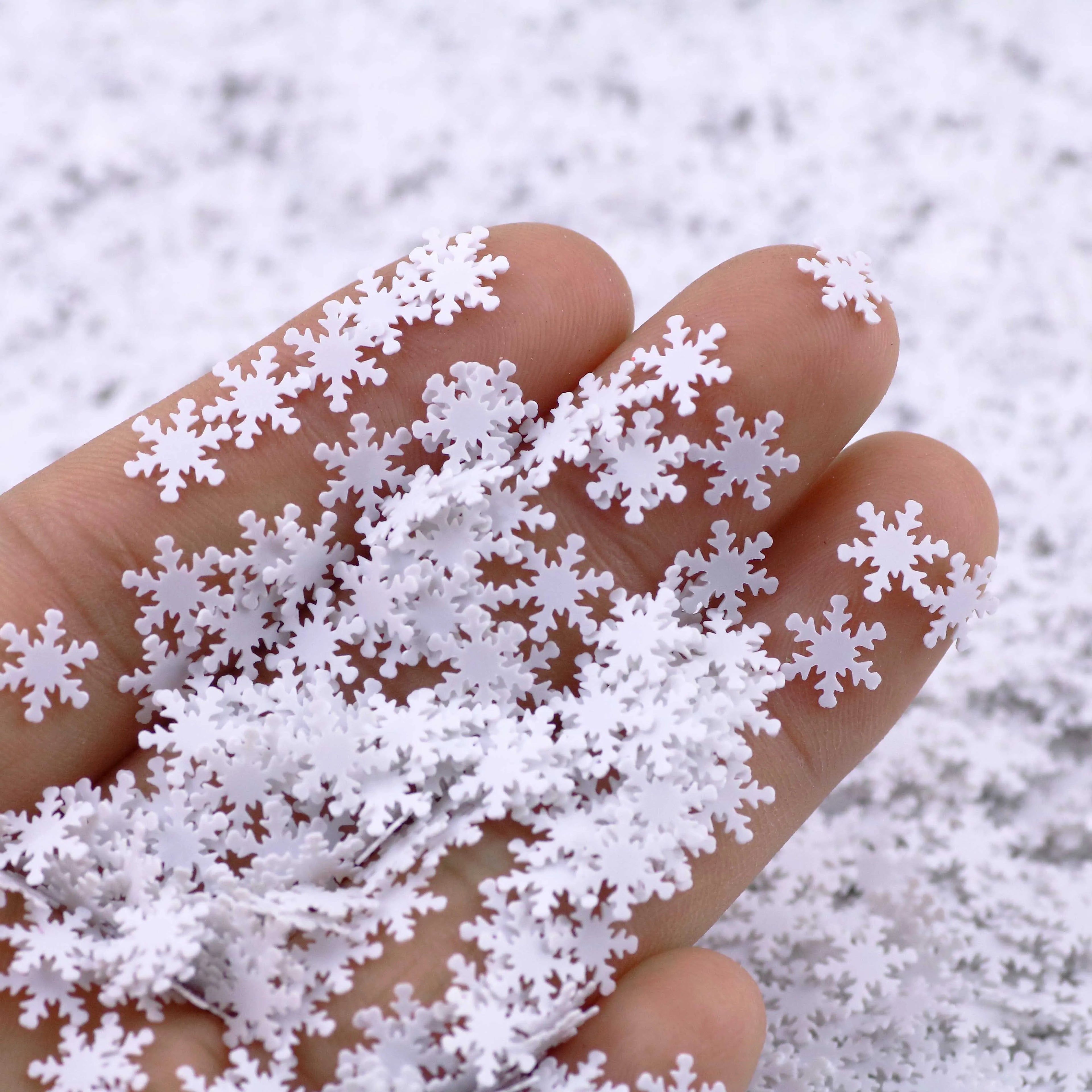 Hengxin Christmas White Snowflake Glitter Sequins Paillette Crafts for Craft Decorate High-quality Fashion DIY Nail Art