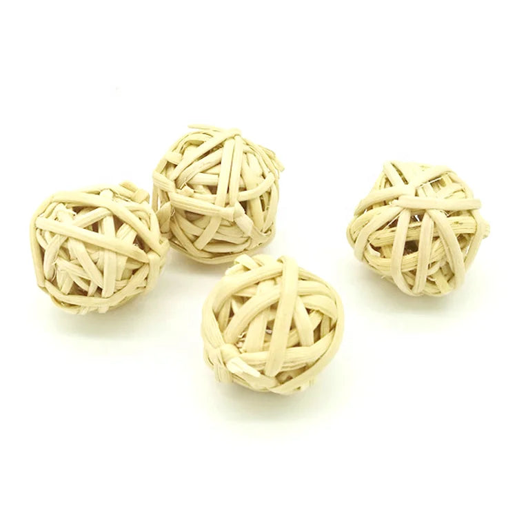 Fashion Accessories Raw Materials Handmade Jewelry Materials Rattan Round Beads Earring Base