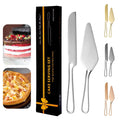 Stainless Steel Wedding Cake Tools Knife Spatula Set Baking Cake Server Set Bread Knife Dessert Fork for Birthday