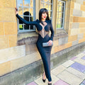 Wholesale Black High Fashion Elegant Sexy Chic Modest Luxury Tight Evening Dinner Bodycon Party Robe Cocktail Floor-Length