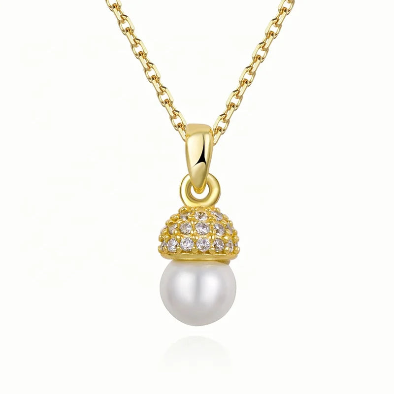 Luxury S925 Fresh Water Pearl Pendant Necklace