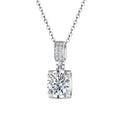 OLAN Fashion Jewelry 1carat Round Cut VVS1 Moissanite 925 Sterling Silver Necklaces for Women Wedding Party
