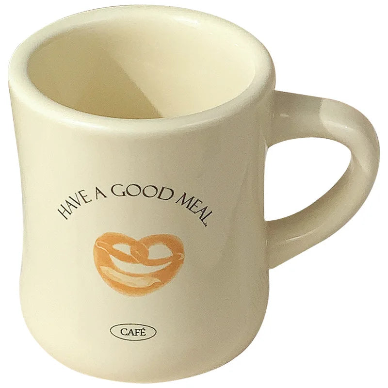 Trending Creamy White Custom Logo Ceramic Espresso Mug
