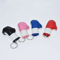 7.5cm Wholesale Custom 3D Simulation Car Mirror Mini Boxing Glove Keychain Promotion Pu Leather Mini Boxing Glove Shape Keychain