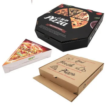 Customizable Wholesale Eco-friendly Kraft Paper Disposable Take Out Box Food Grade Pizza Box with Matt Lamination & Embossing