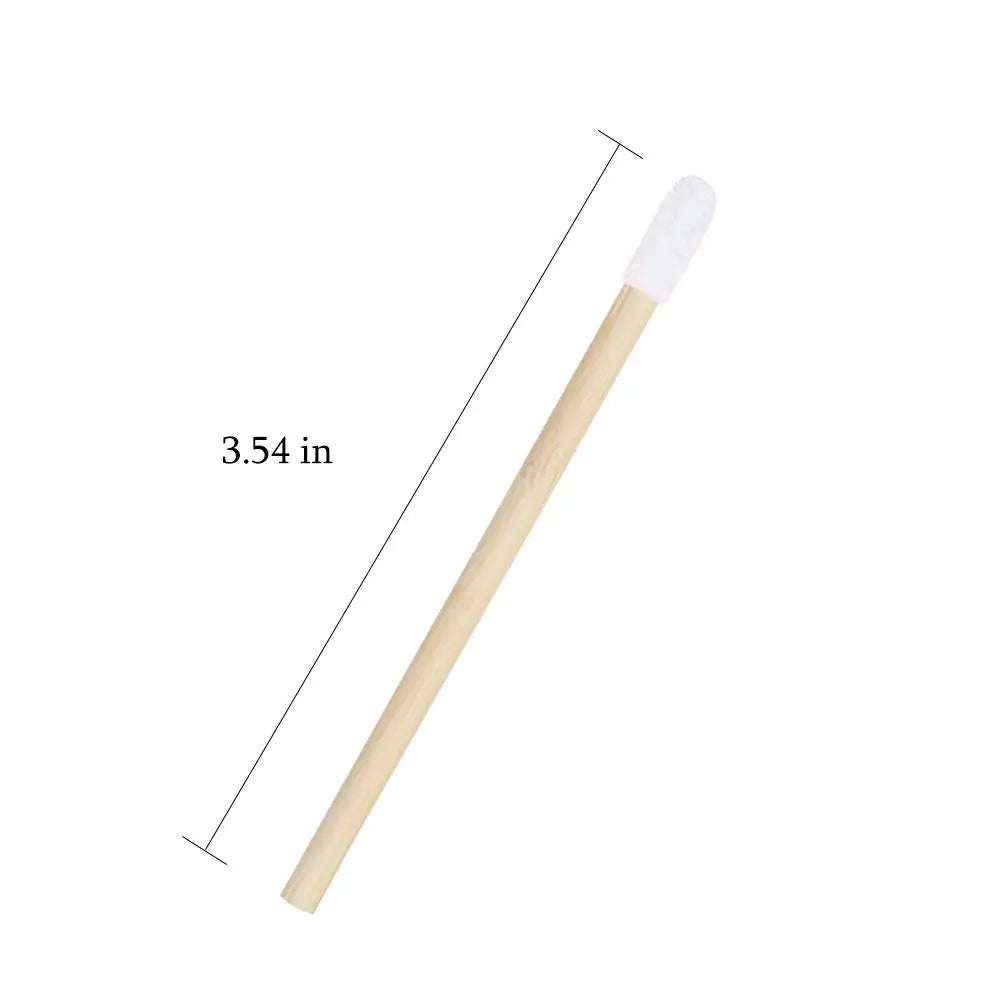 OEM ODM Customizable Lip Gloss Wands Disposable Bamboo Handle Lip Brushes Lipstick Applicator Beauty Tool Makeup Brush