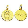 Nickel Free Round logo Jewelry Findings Handmade Leather Rope Accessory Alloy Metal Pendant Charms