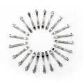 Daili Professional Salon-Quality Vintage Silver Metal Slim Hair Clips French Barrettes DIY Anti-Slip Hair Grip 6 CM FG-0006