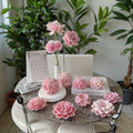 H-1172 Flower Series Mold Rose Cylindrical Aromatherapy Candle Silicone Molds Diy Lotus Candle Stones Ornaments Moulds