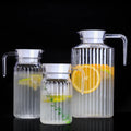 Drop-resistant Heat-resistant Plastic Cold Kettle Large-capacity Multi-size Striped PC Juice Jug